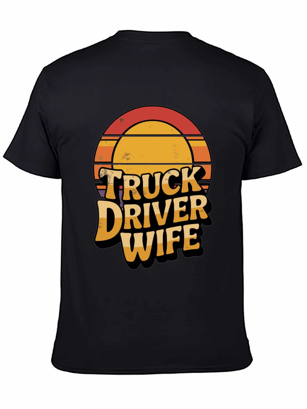 Truck Driver Wife Retro Graphic T-Shirt