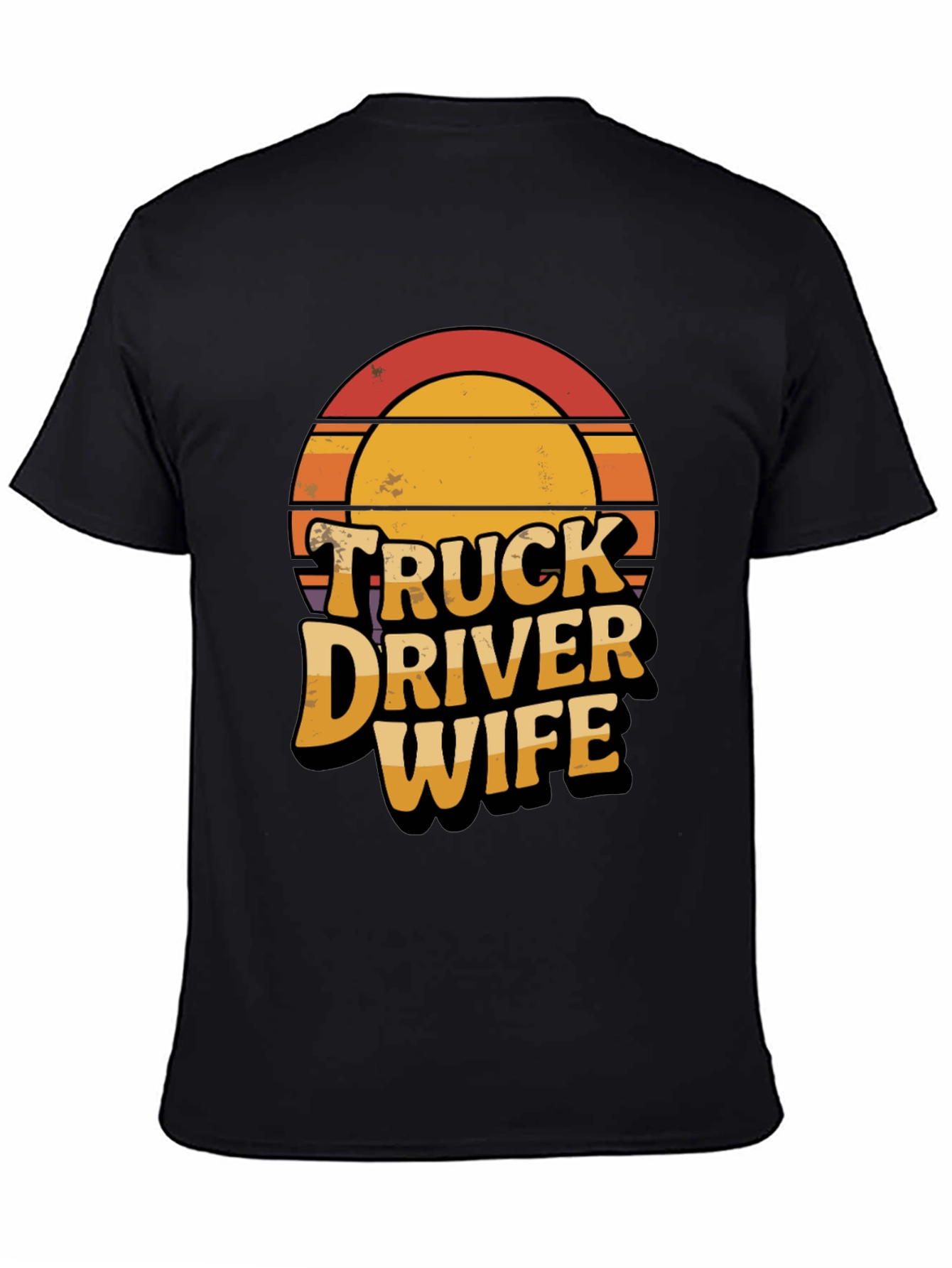 Truck Driver Wife Retro Graphic T-Shirt