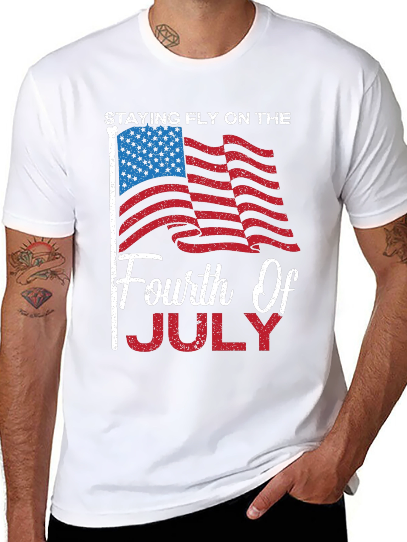 Staying Fly Fourth of July Patriotic Tee