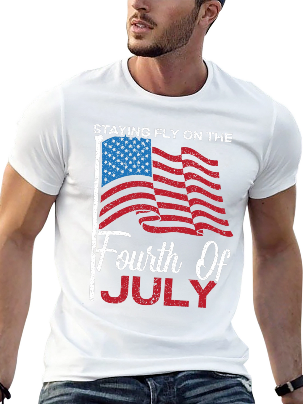 Staying Fly Fourth of July Patriotic Tee