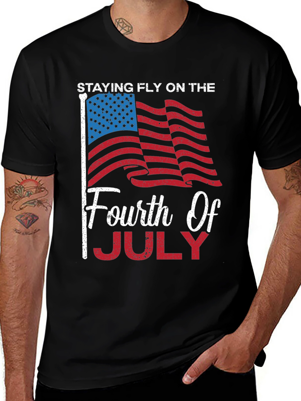 Staying Fly Fourth of July Patriotic Tee