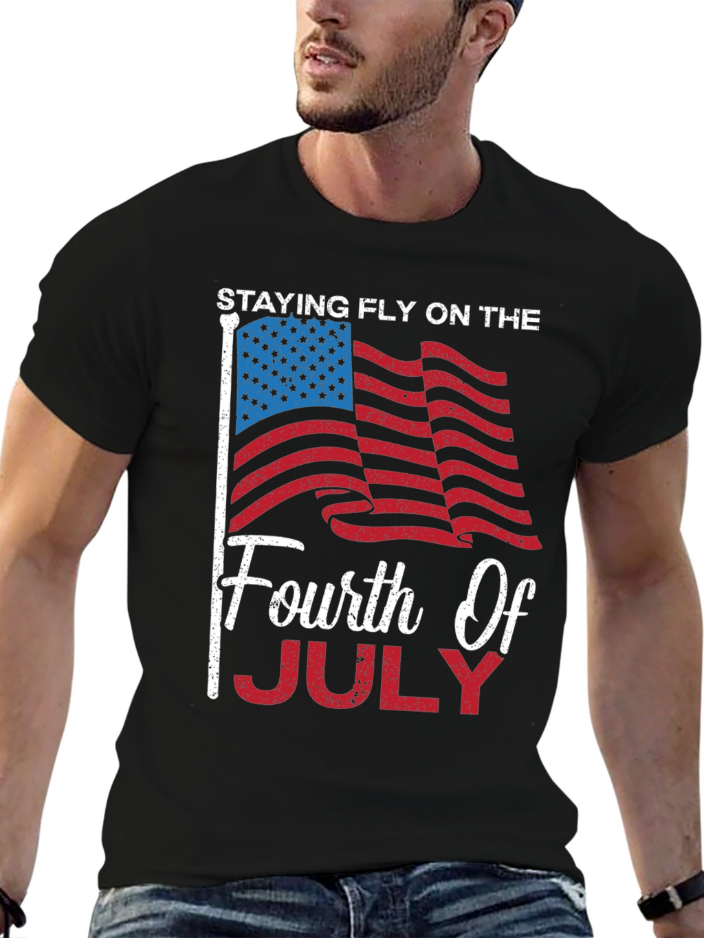 Staying Fly Fourth of July Patriotic Tee