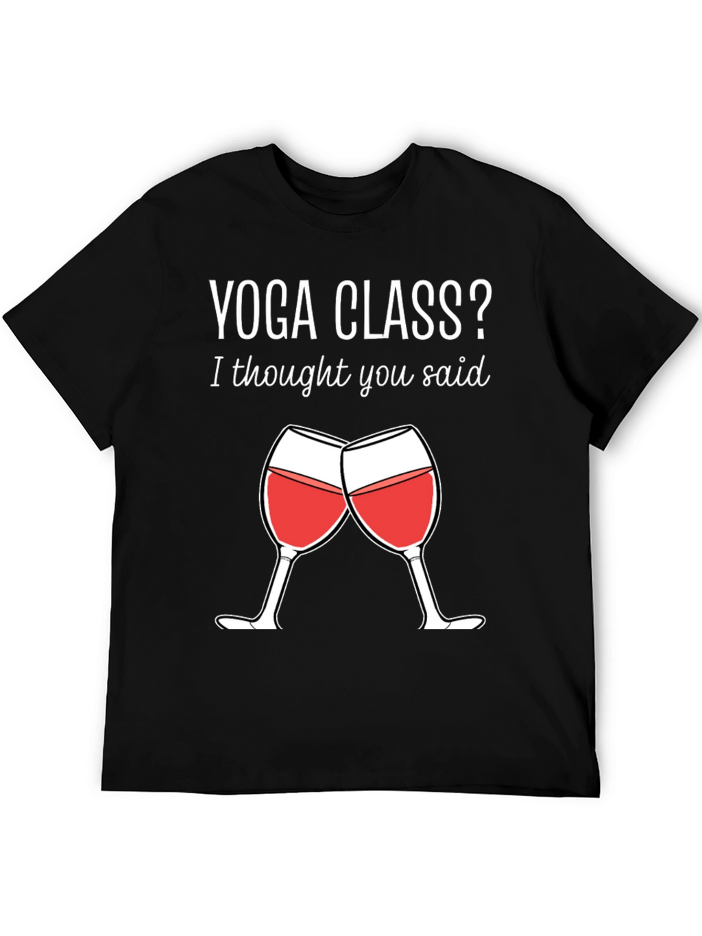 Funny Yoga Class Wine T-Shirt