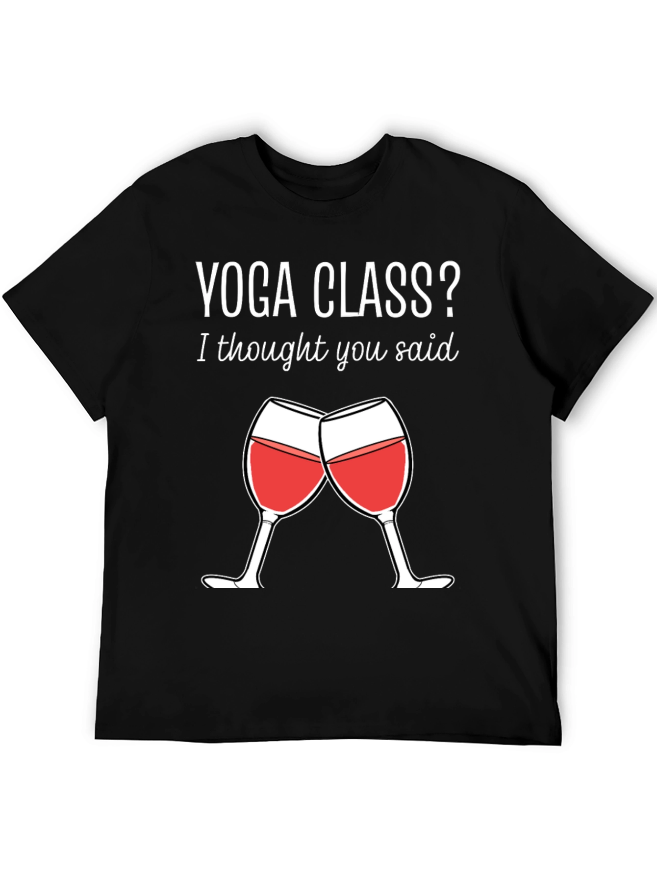 Funny Yoga Class Wine T-Shirt