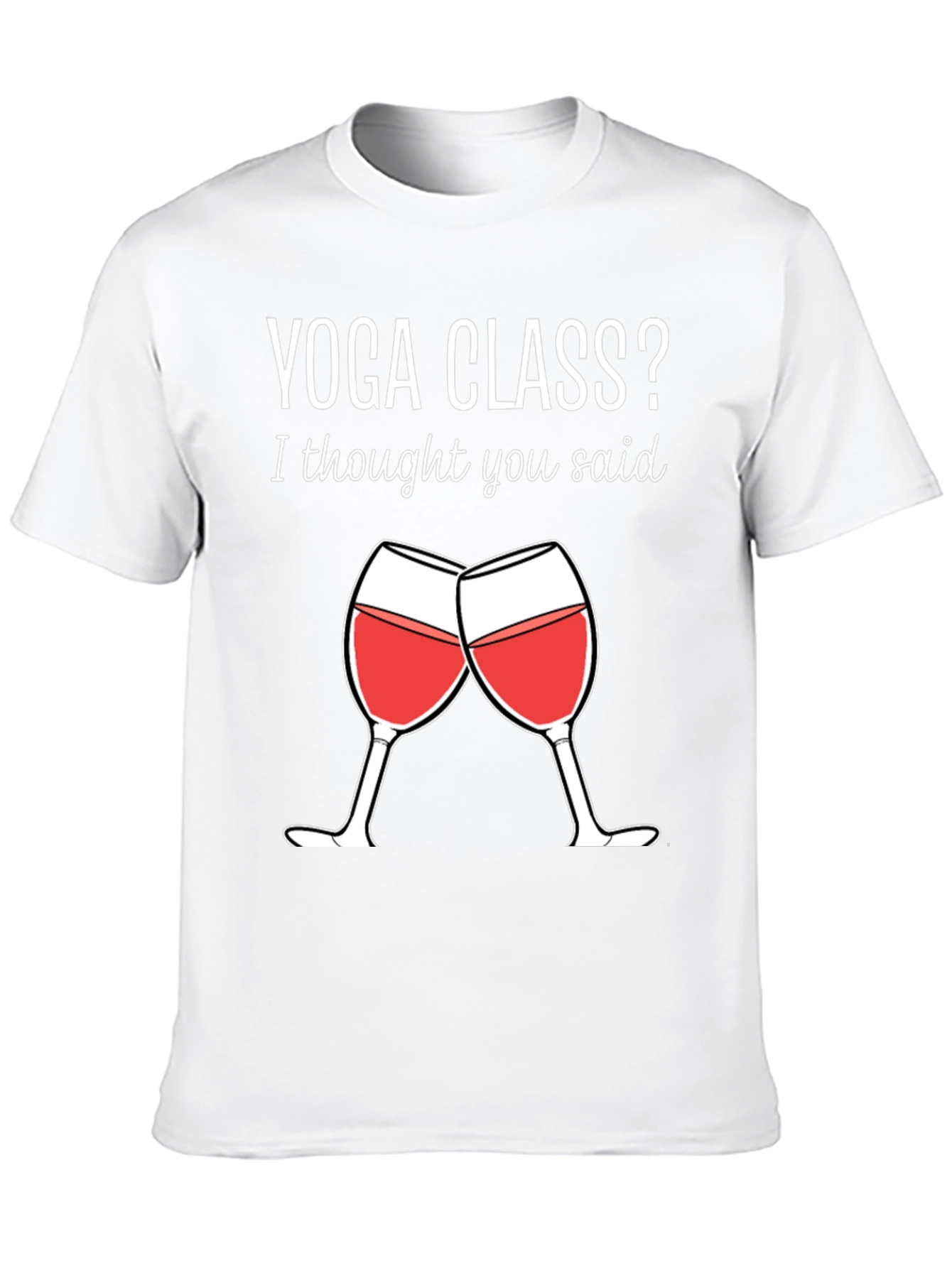 Funny Yoga Class Wine T-Shirt