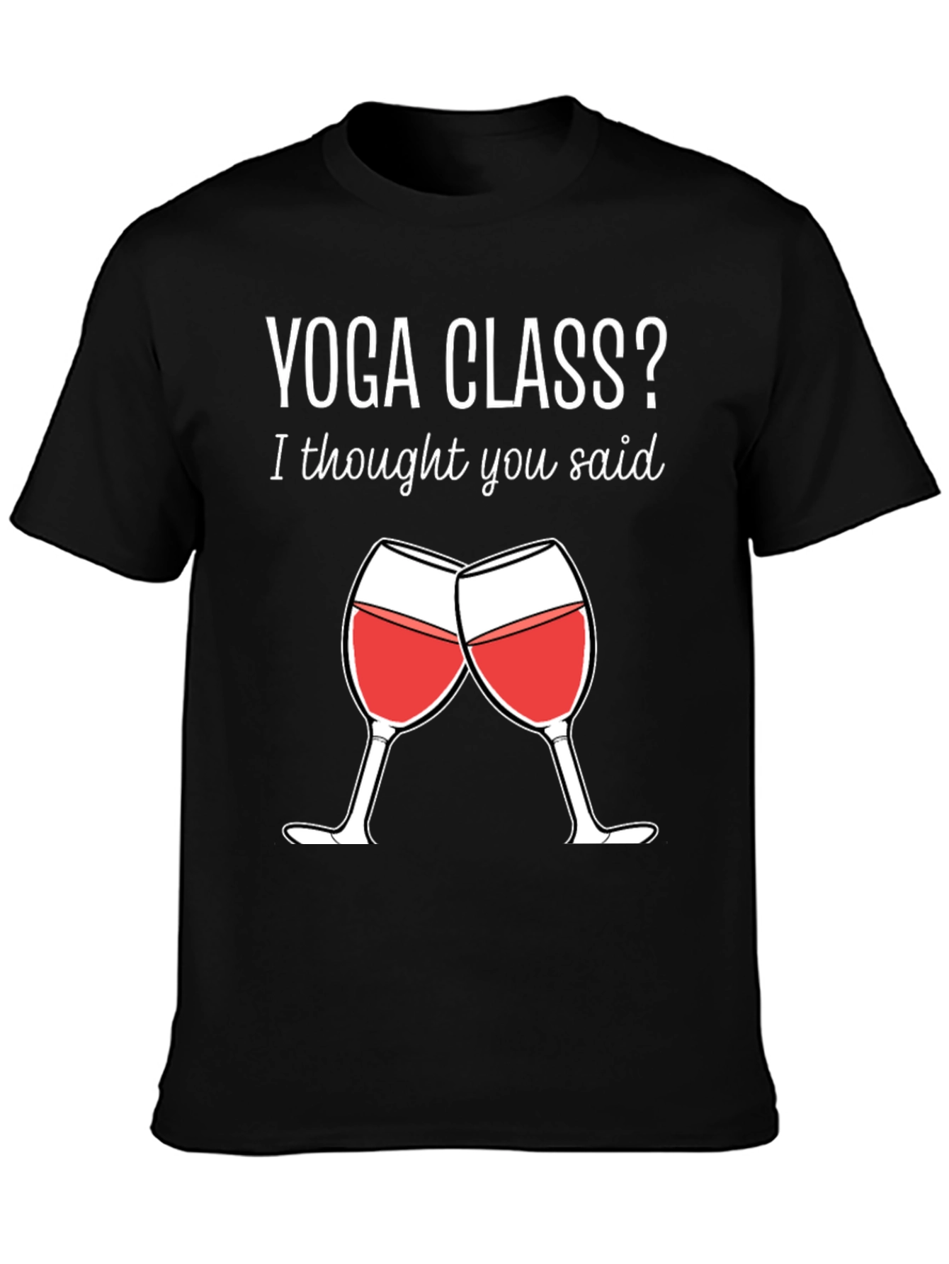 Funny Yoga Class Wine T-Shirt