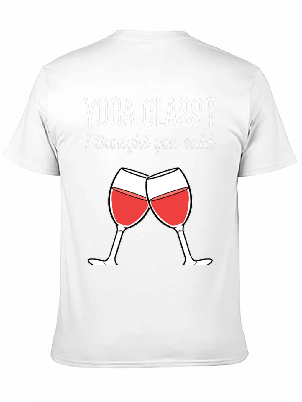 Funny Yoga Class Wine T-Shirt