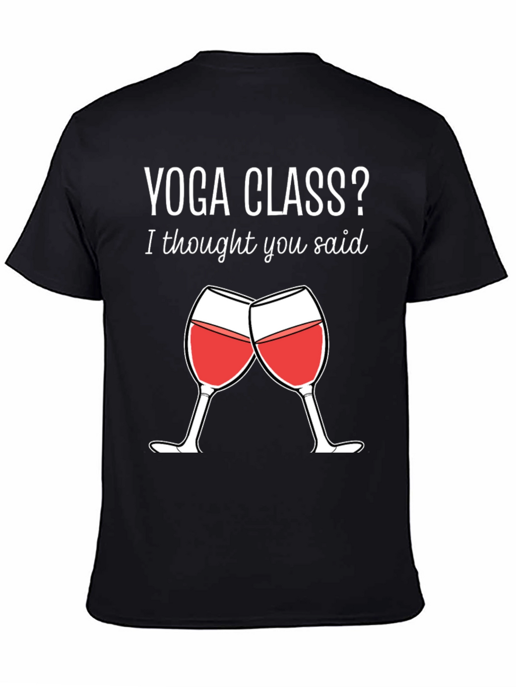 Funny Yoga Class Wine T-Shirt