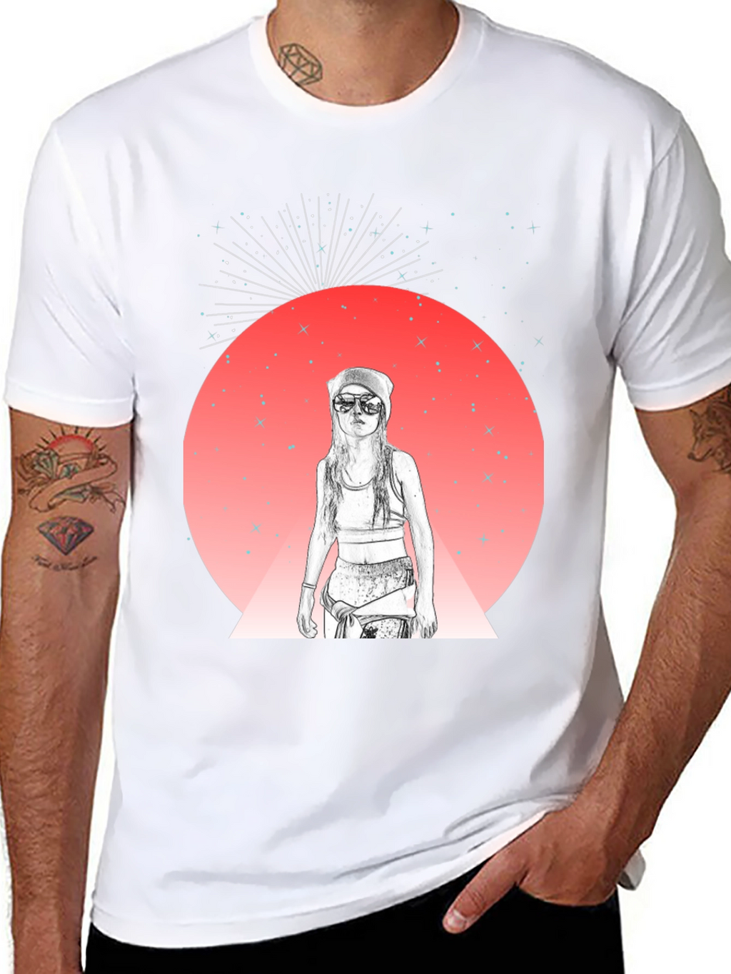 Cosmic Vibe Black Graphic Tee