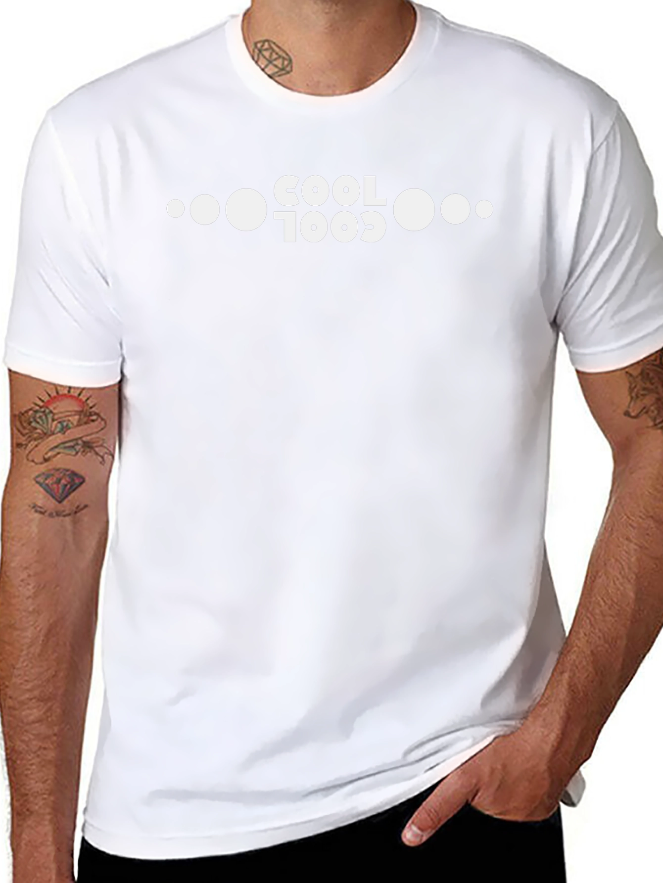 Cool 100 T-Shirt - Black Crew Neck Cotton Tee