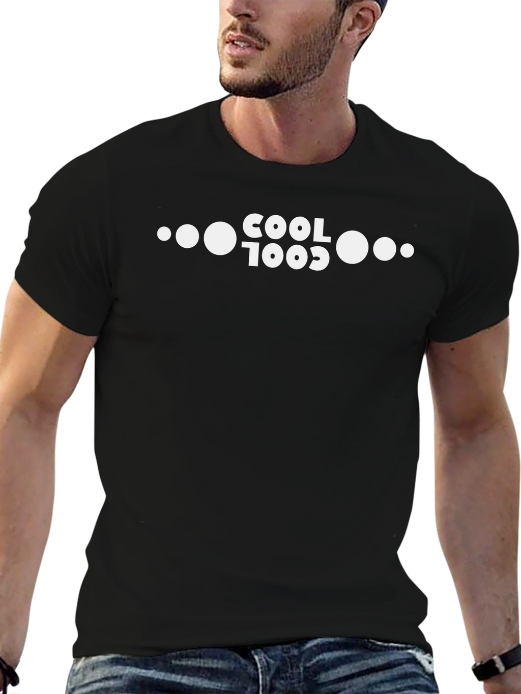 Cool 100 T-Shirt - Black Crew Neck Cotton Tee