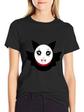 Vampire Bat Graphic Tee - Spooky Cute Design