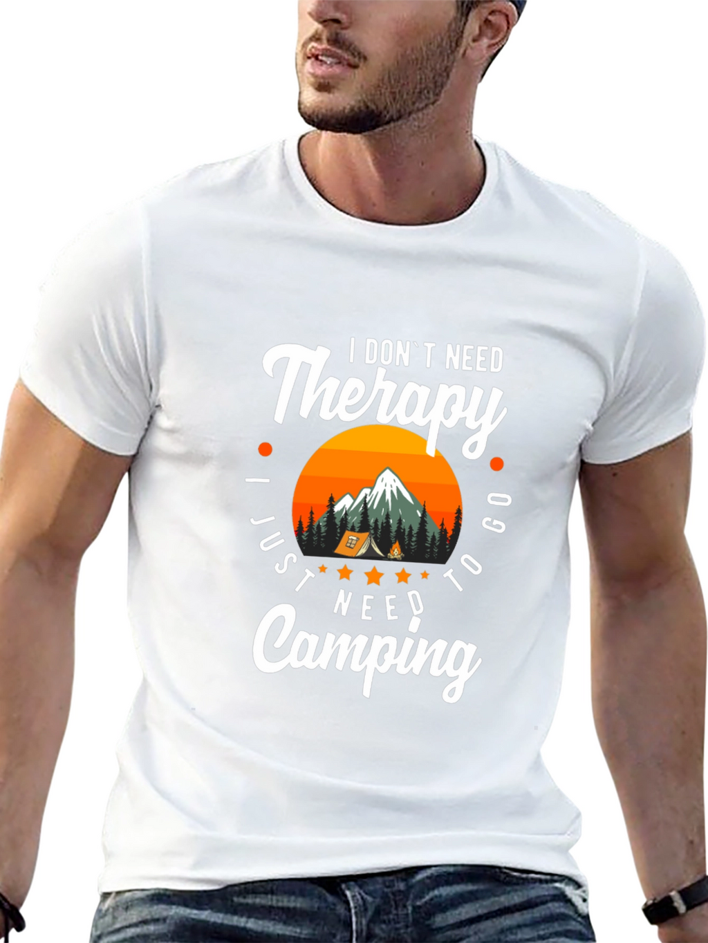 Therapy Camping Graphic T-Shirt