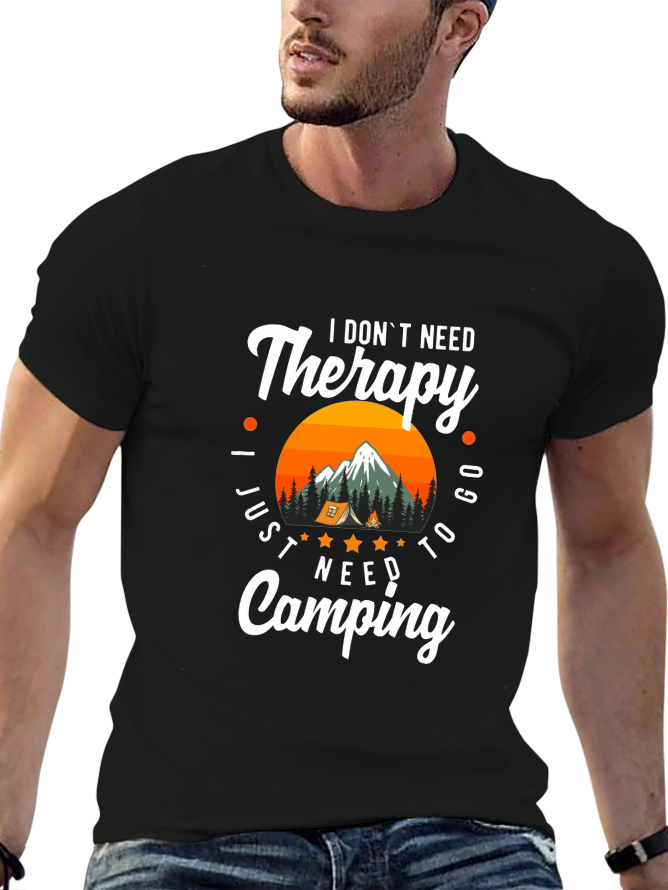Therapy Camping Graphic T-Shirt