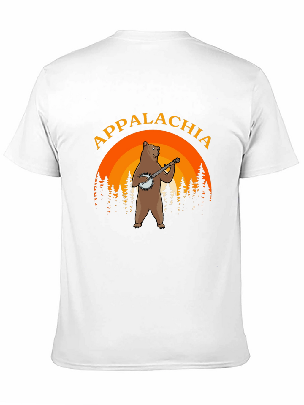 Appalachia Bear Banjo Black T-Shirt