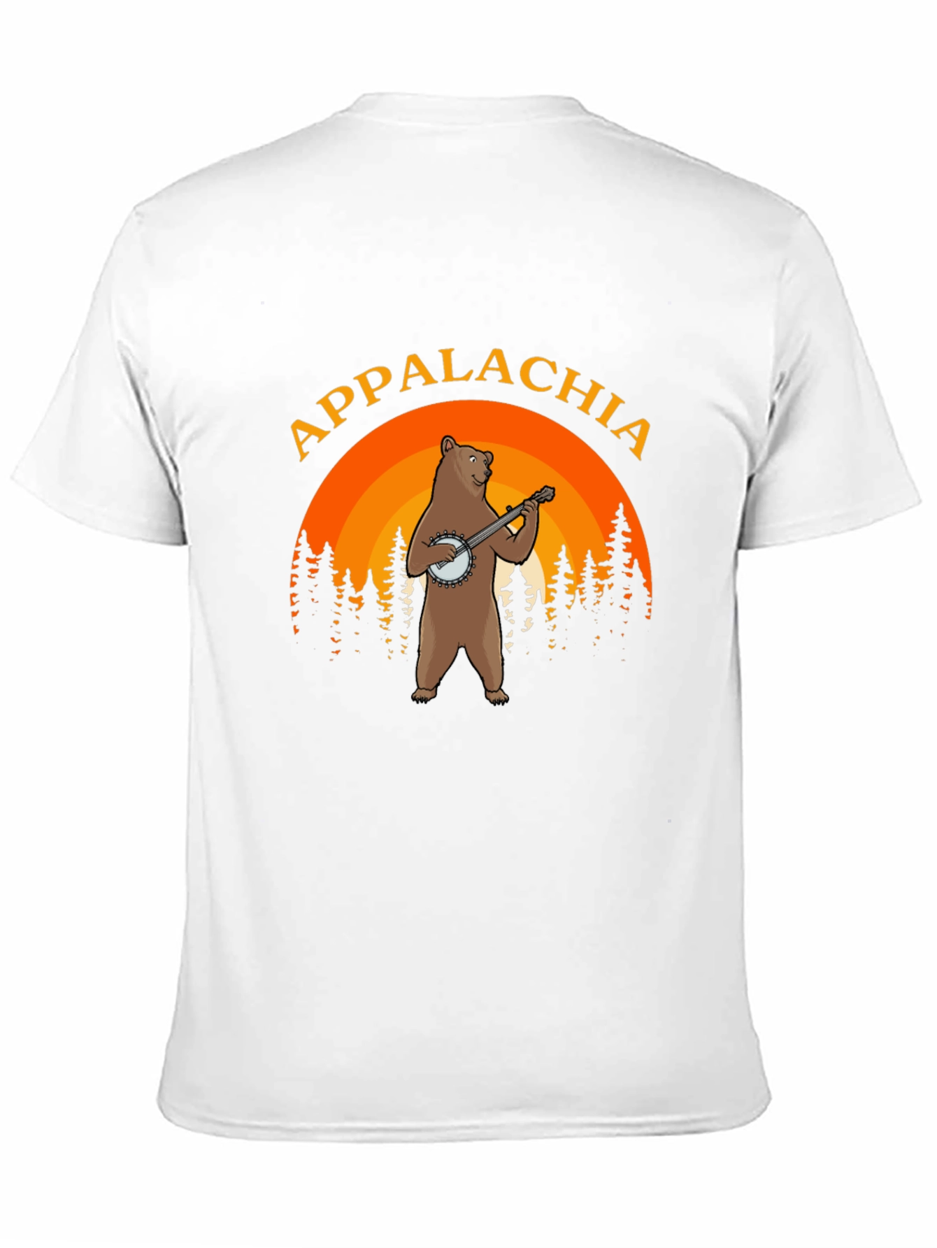 Appalachia Bear Banjo Black T-Shirt