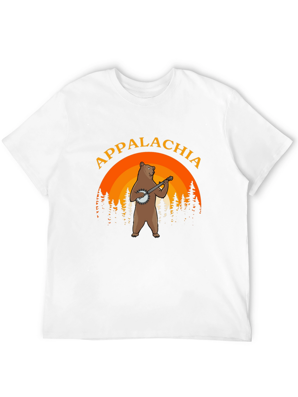 Appalachia Bear Banjo Black T-Shirt