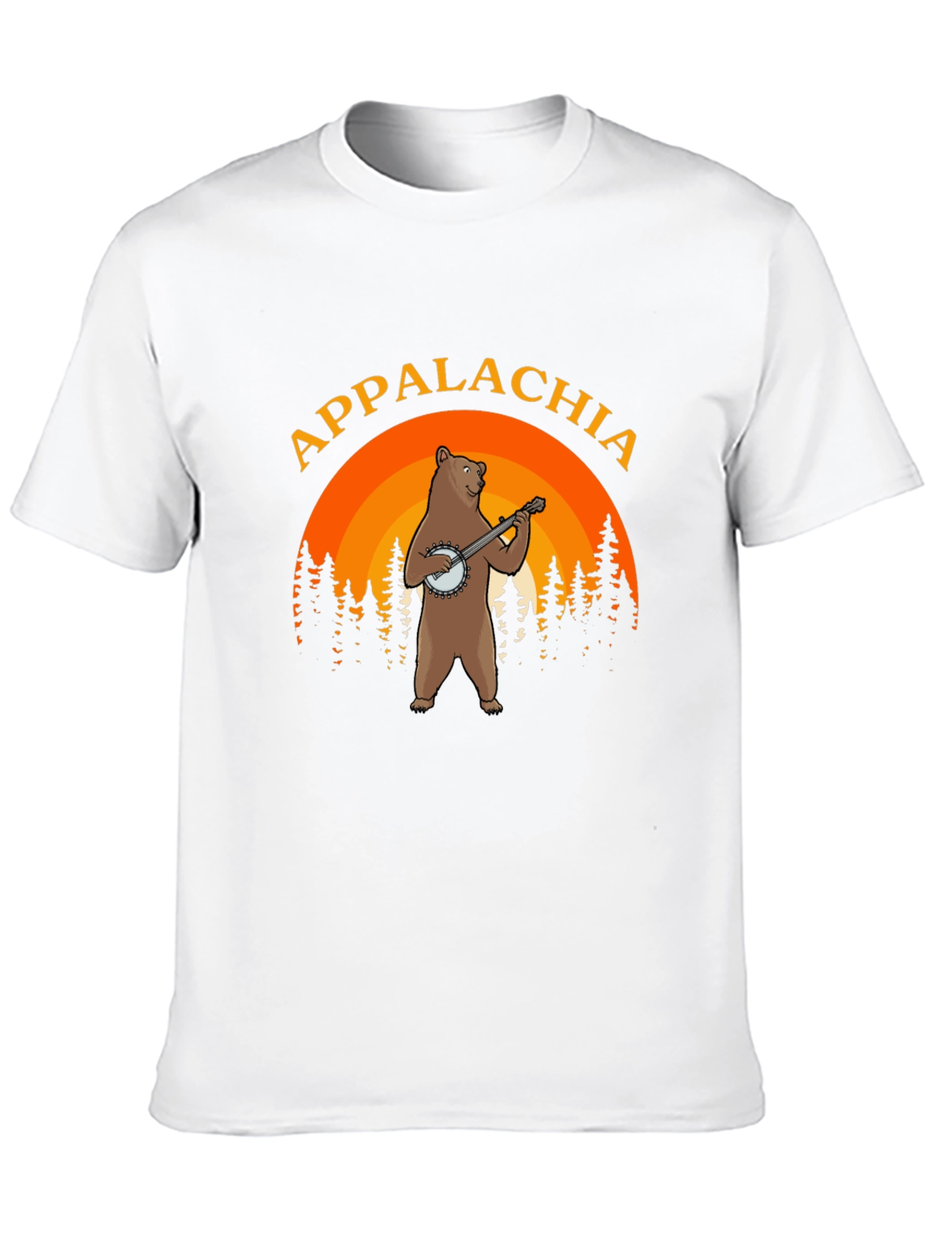 Appalachia Bear Banjo Black T-Shirt