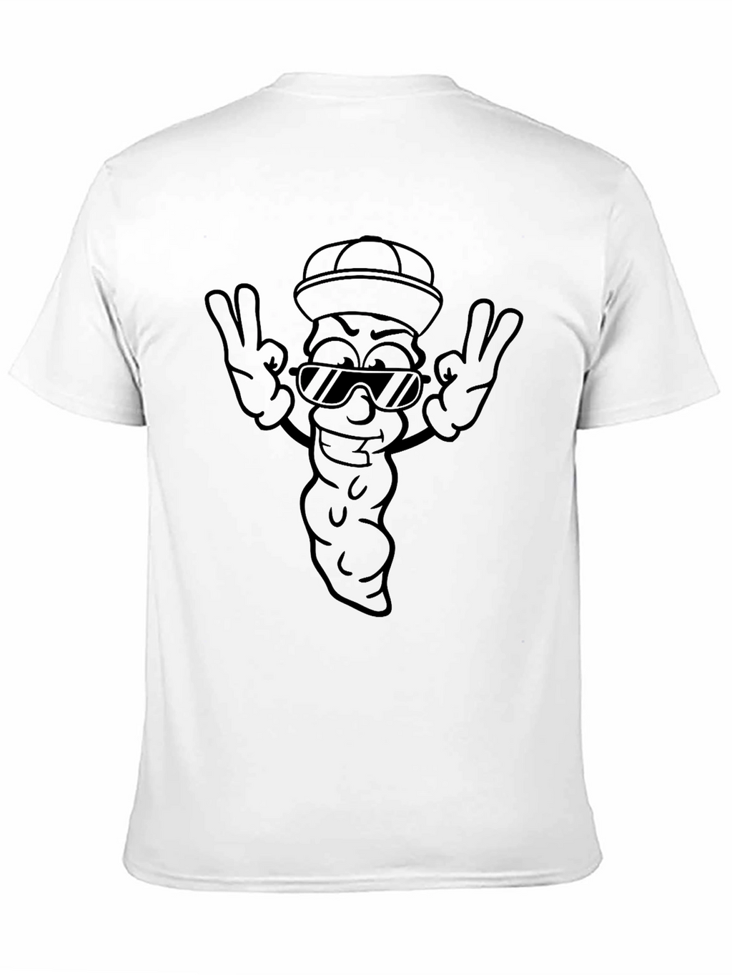 Cool Dude Cartoon T-Shirt - Peace Sign