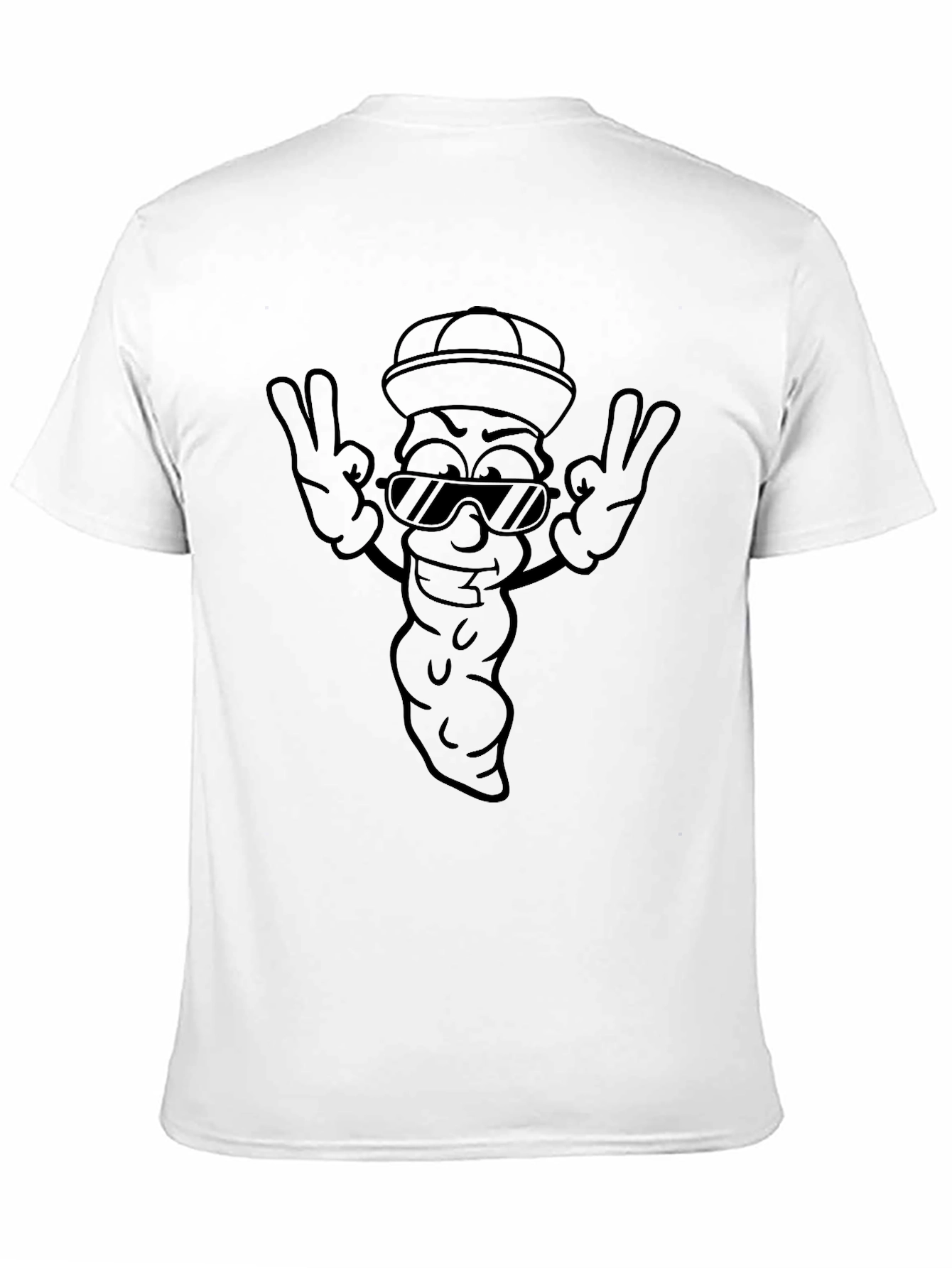 Cool Dude Cartoon T-Shirt - Peace Sign