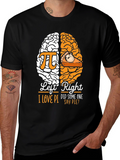 Funny I Love Pi and Pie Brain T-Shirt