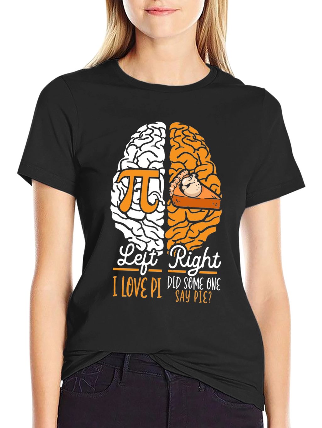 Funny I Love Pi and Pie Brain T-Shirt