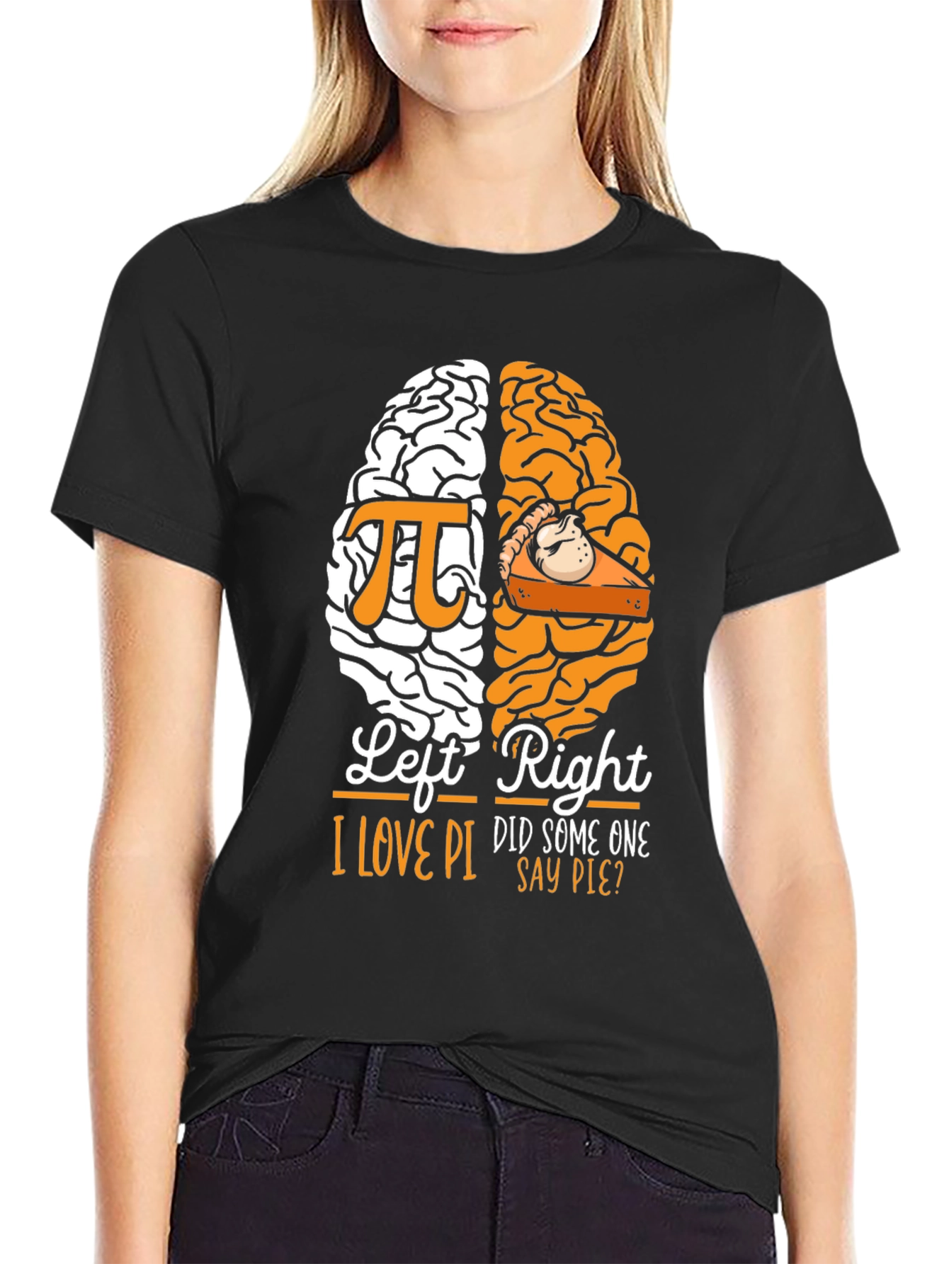 Funny I Love Pi and Pie Brain T-Shirt