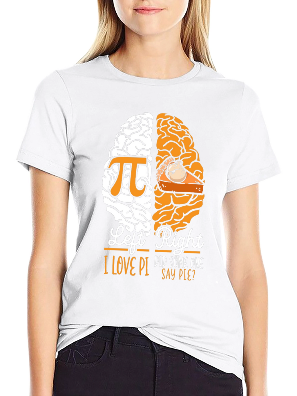 Funny I Love Pi and Pie Brain T-Shirt