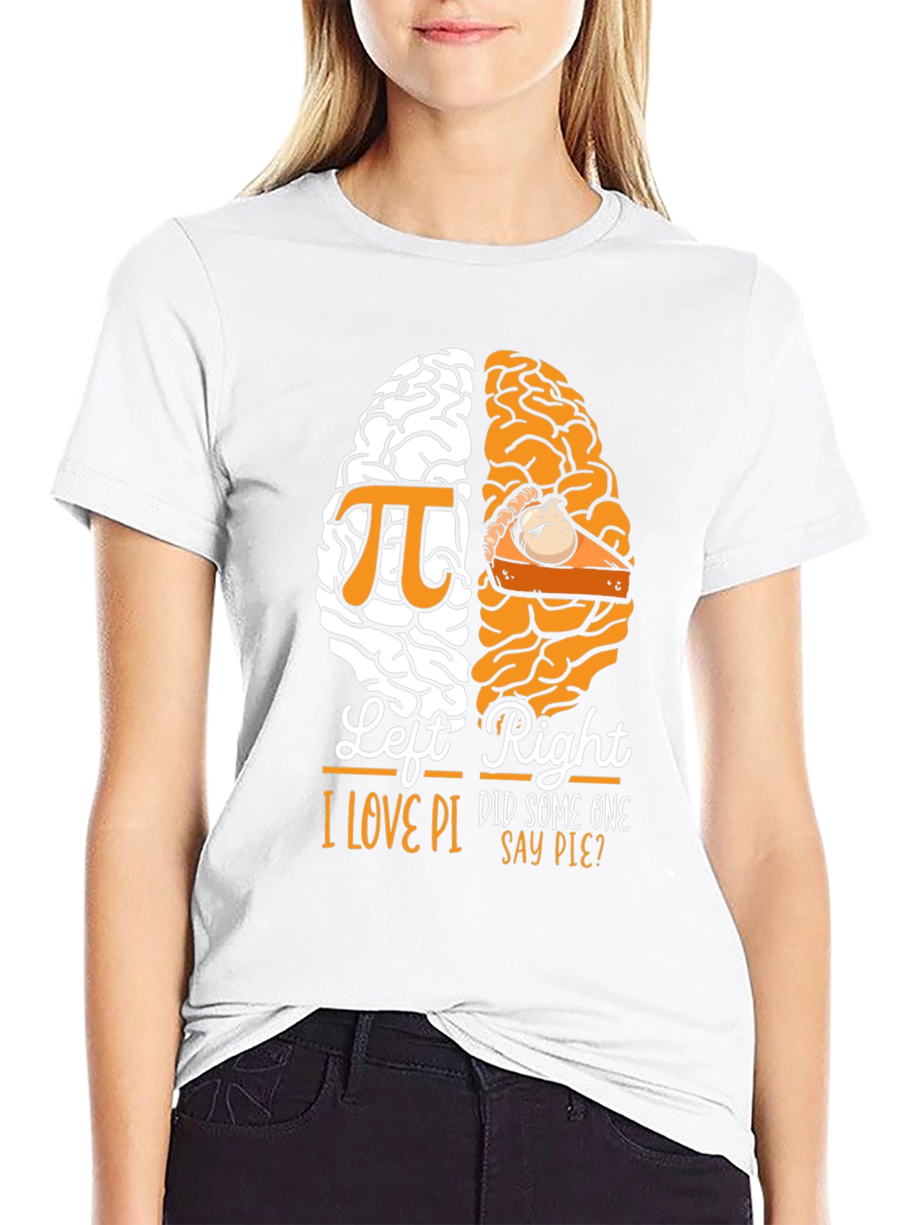 Funny I Love Pi and Pie Brain T-Shirt