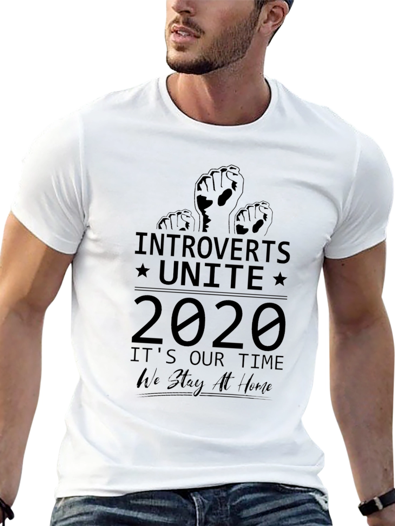 Introverts Unite 2020 T-Shirt - Stay At Home Style