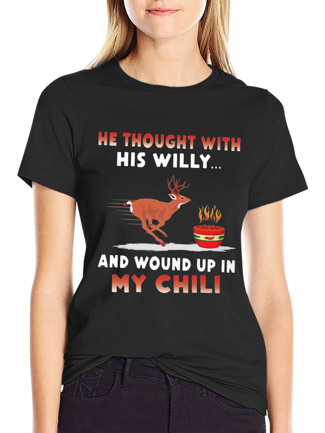 He Thought With His Willy T-Shirt
