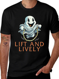 Spooky Season T-Shirt: Lift and Lively Ghost