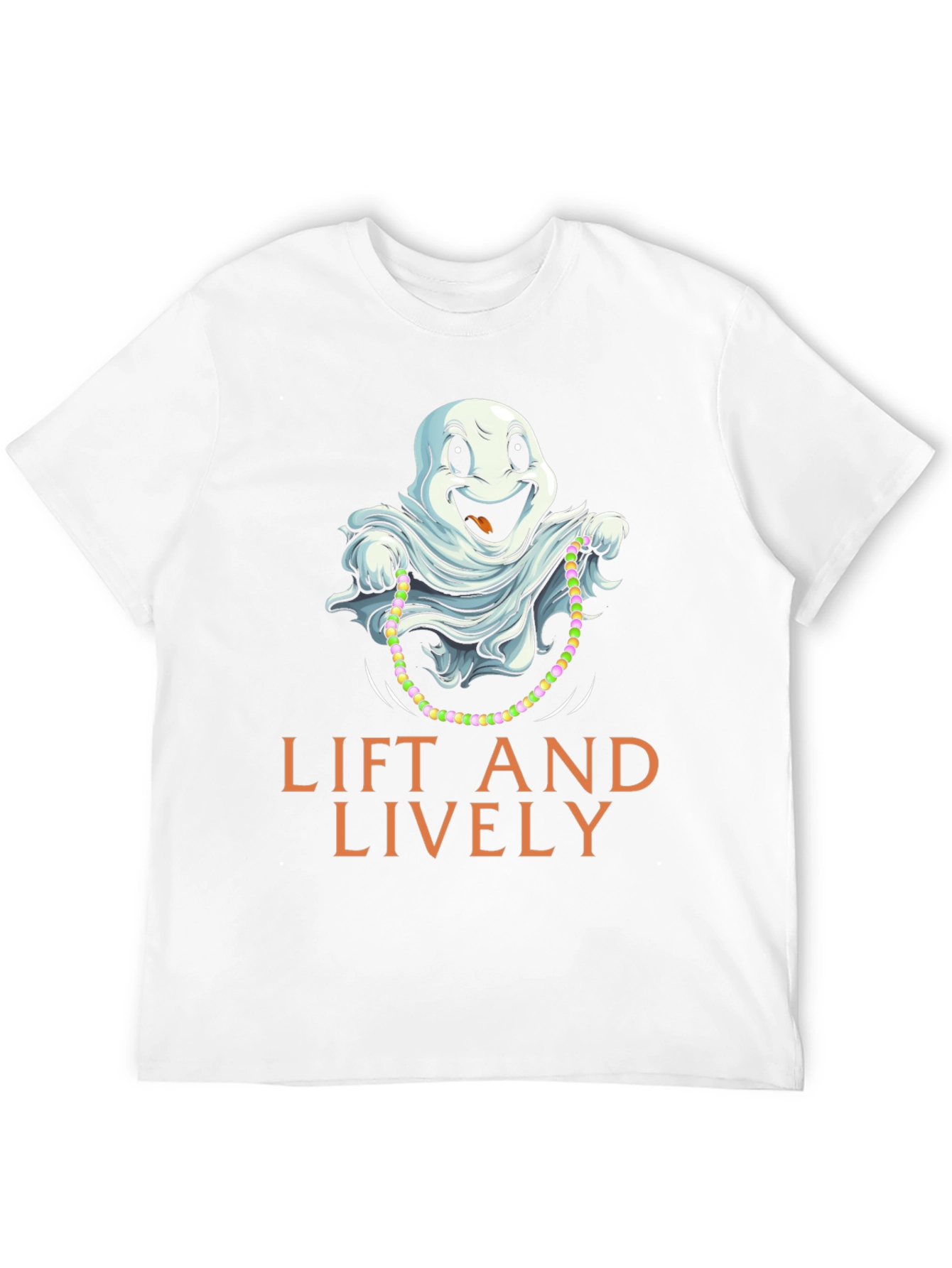 Spooky Season T-Shirt: Lift and Lively Ghost