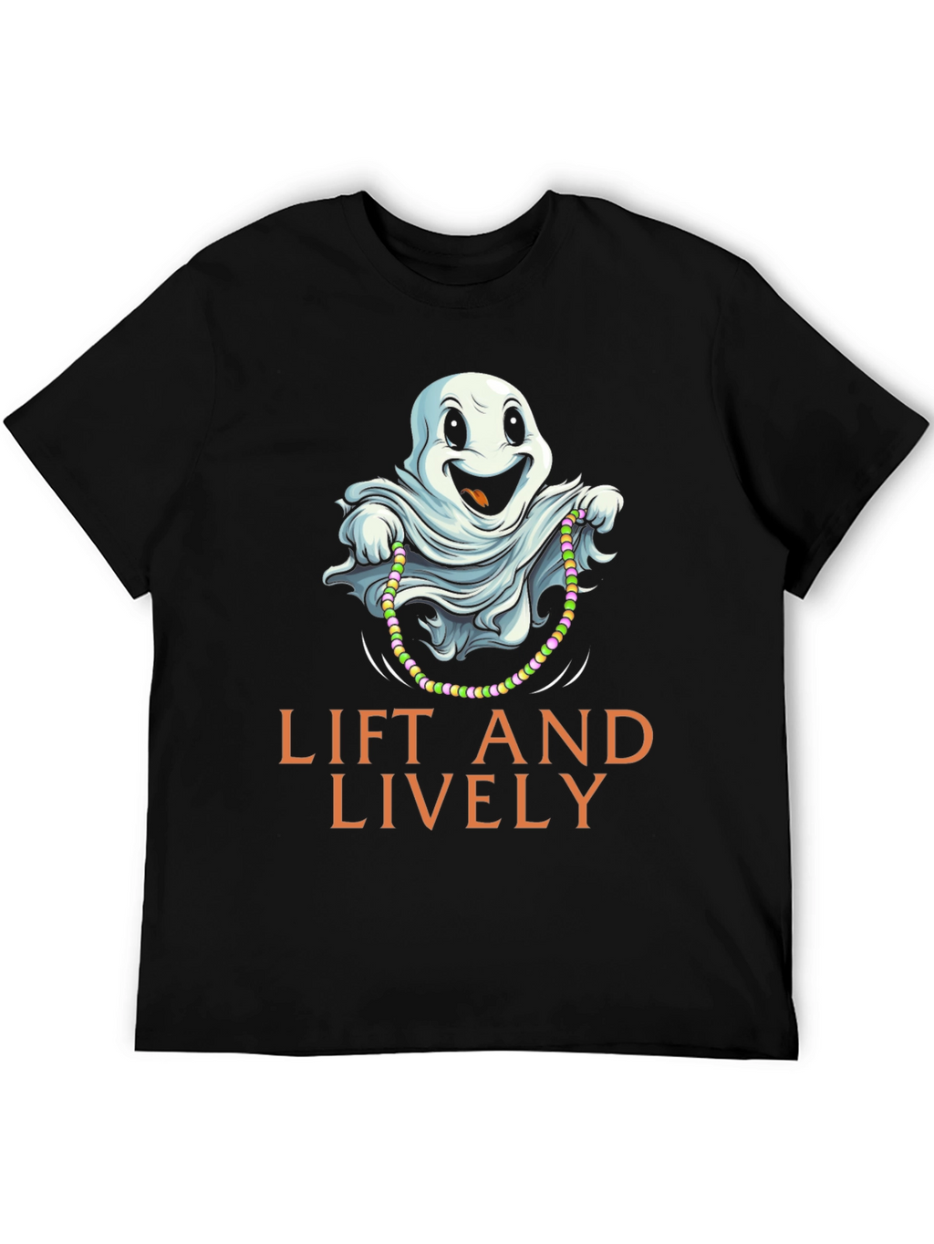 Spooky Season T-Shirt: Lift and Lively Ghost