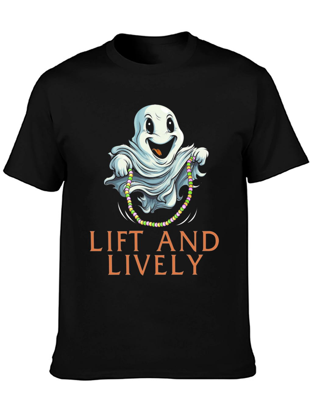 Spooky Season T-Shirt: Lift and Lively Ghost