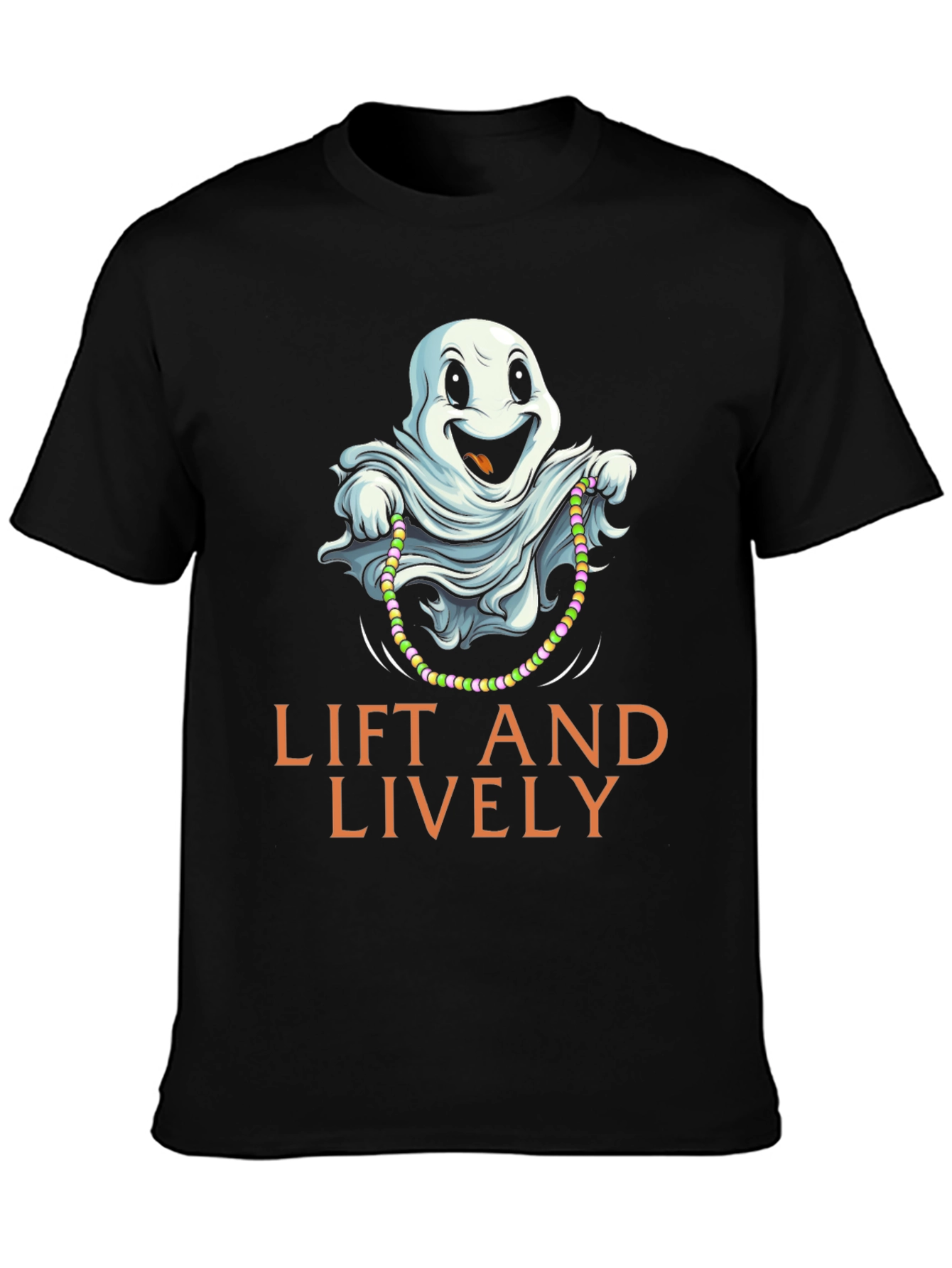 Spooky Season T-Shirt: Lift and Lively Ghost