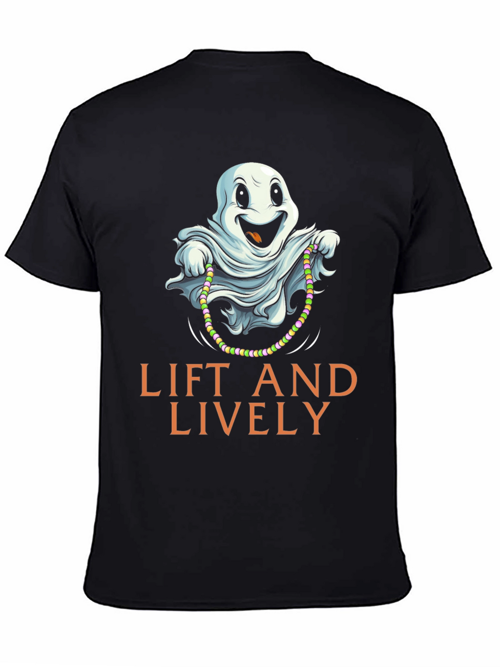Spooky Season T-Shirt: Lift and Lively Ghost