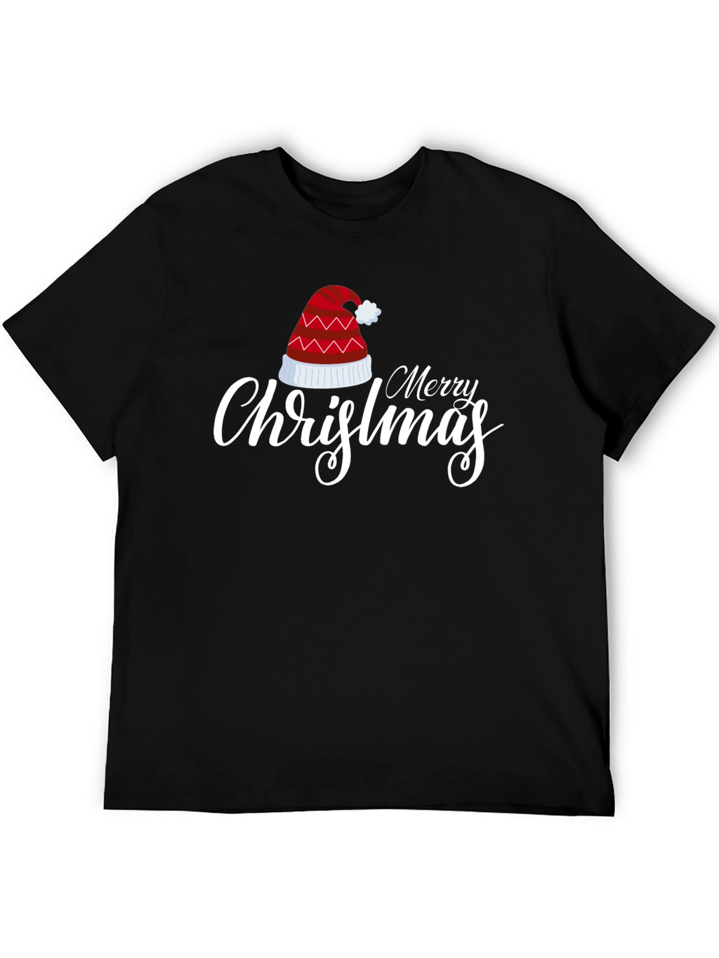 Merry Christmas Hat Graphic T-Shirt