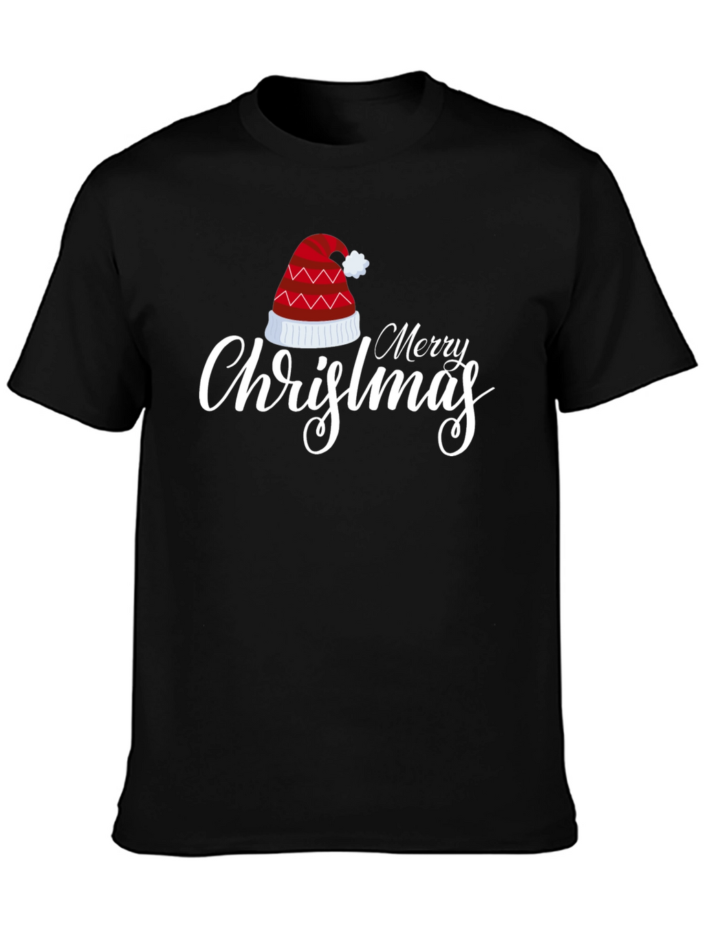 Merry Christmas Hat Graphic T-Shirt