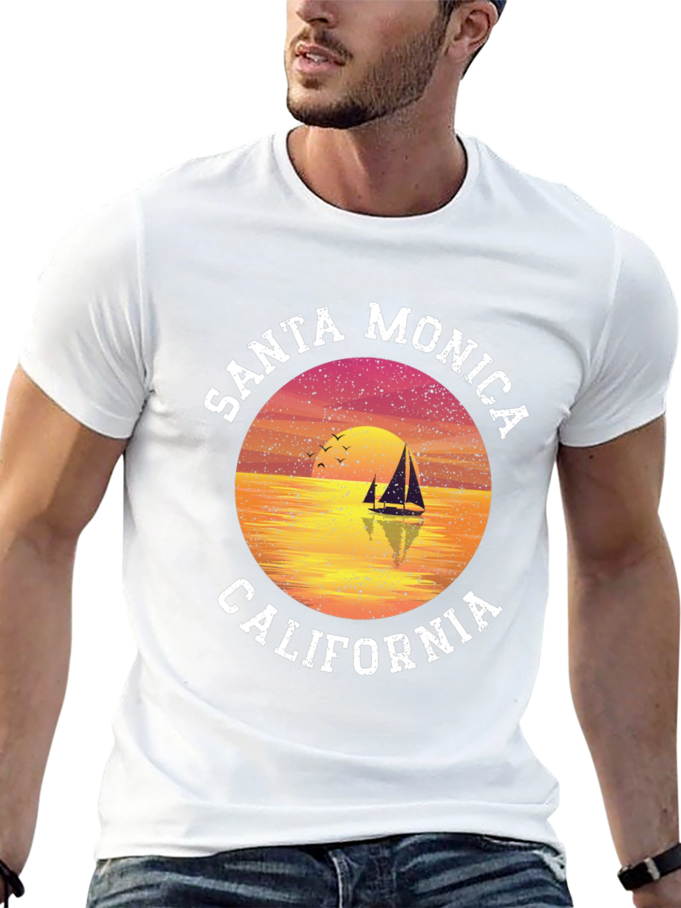 Santa Monica California Graphic T-Shirt