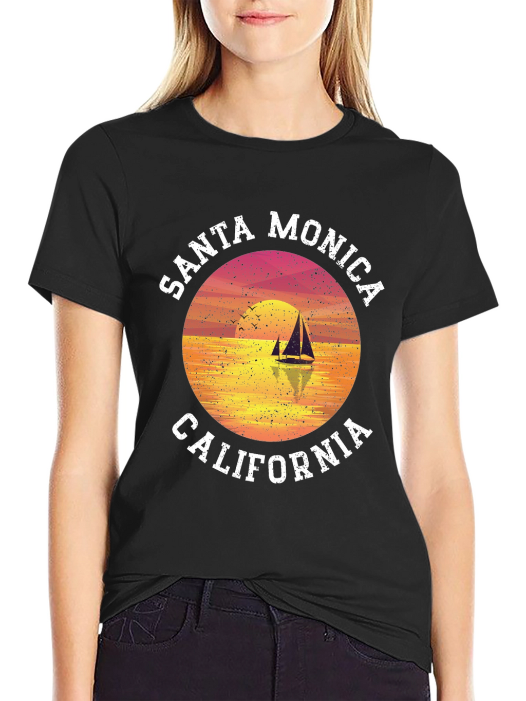 Santa Monica California Graphic T-Shirt