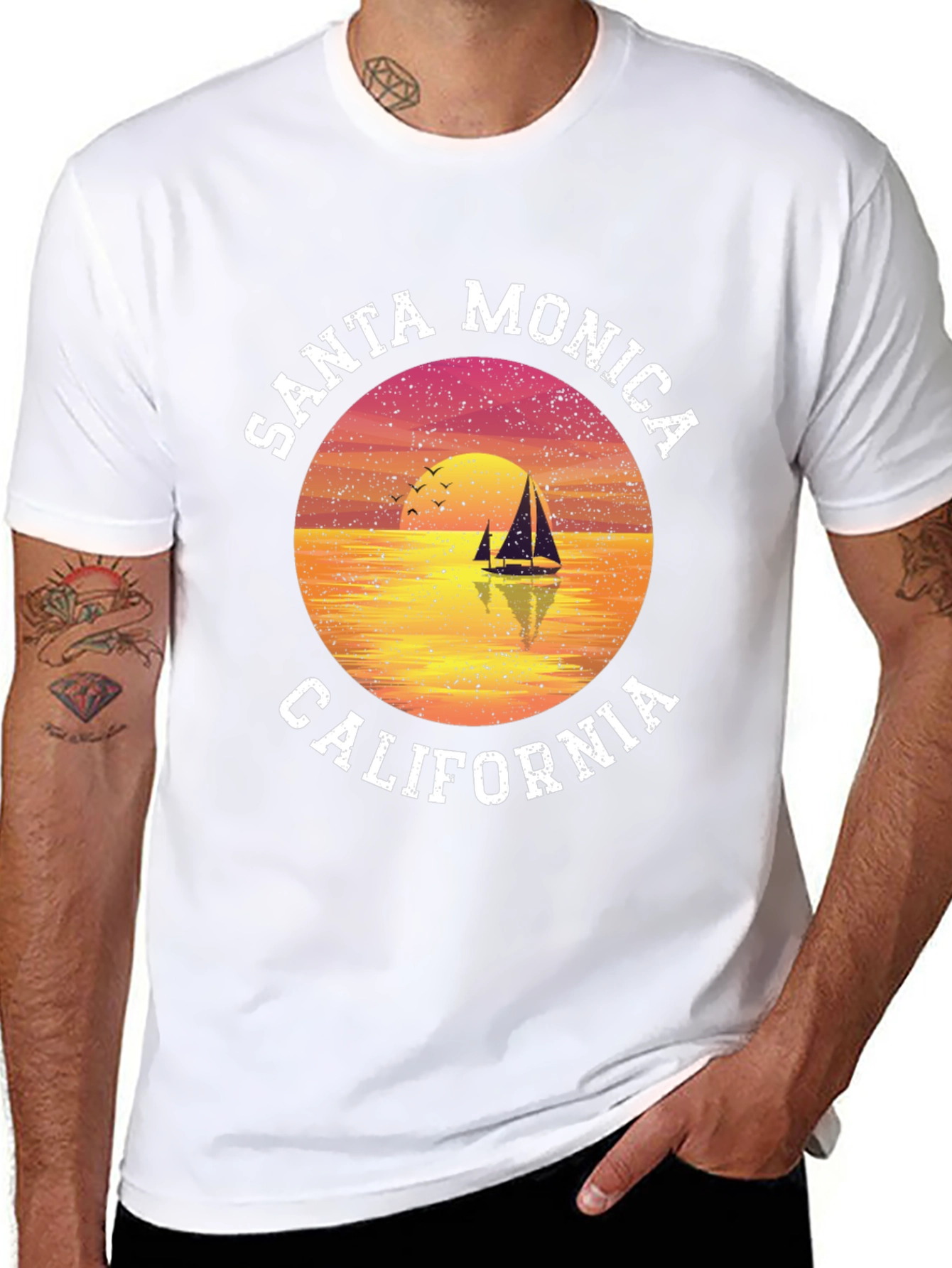 Santa Monica California Graphic T-Shirt