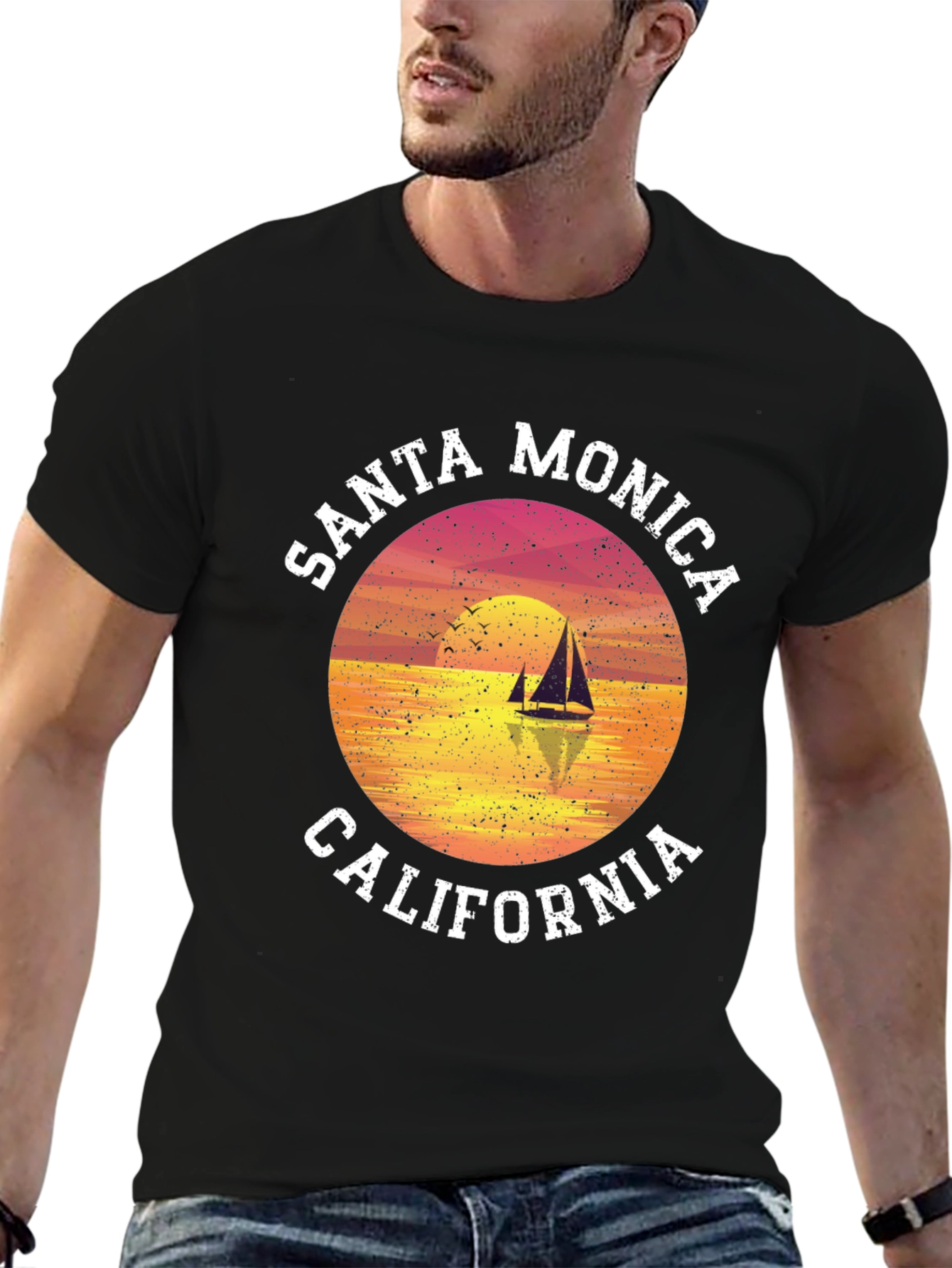 Santa Monica California Graphic T-Shirt
