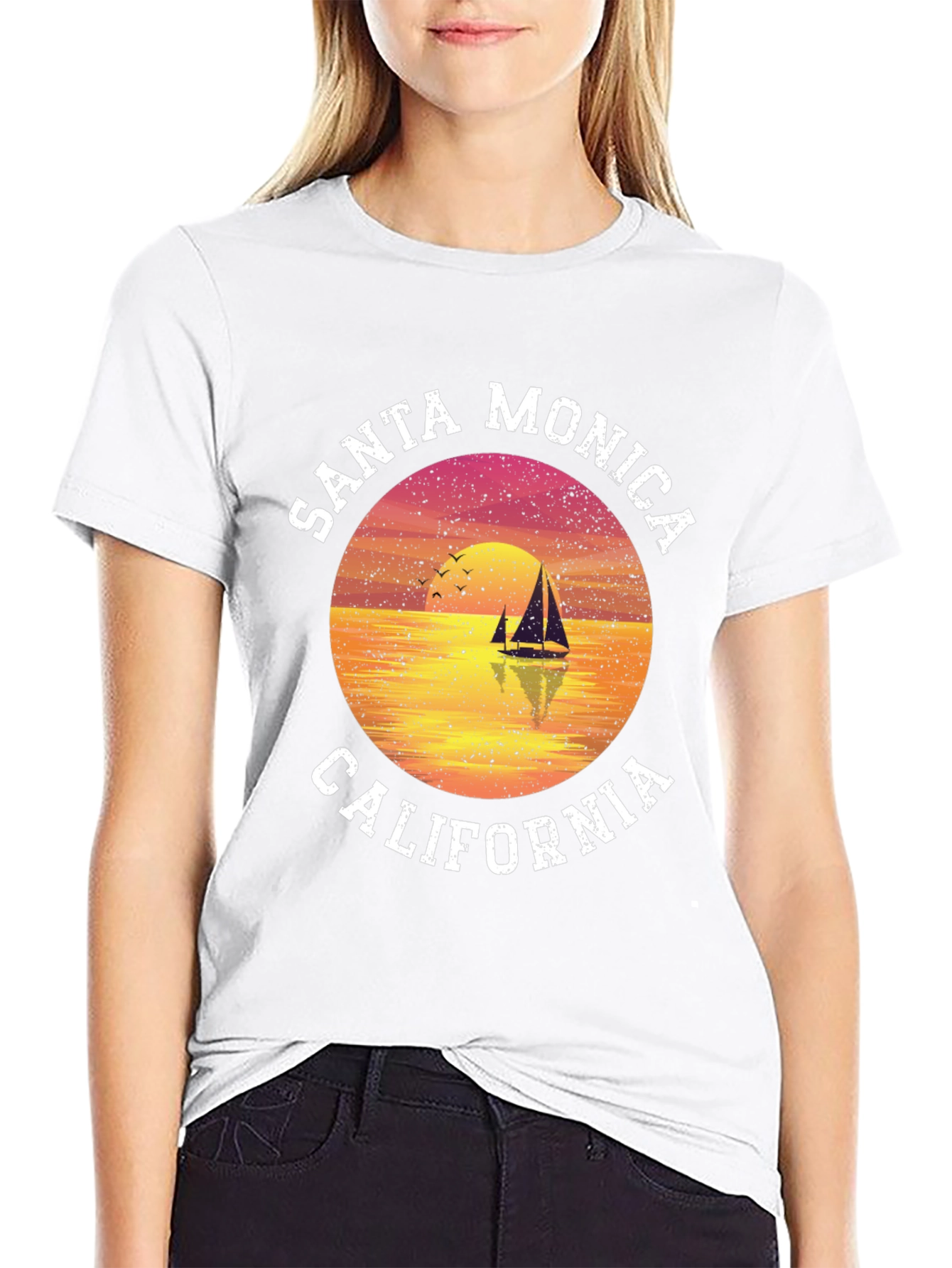 Santa Monica California Graphic T-Shirt