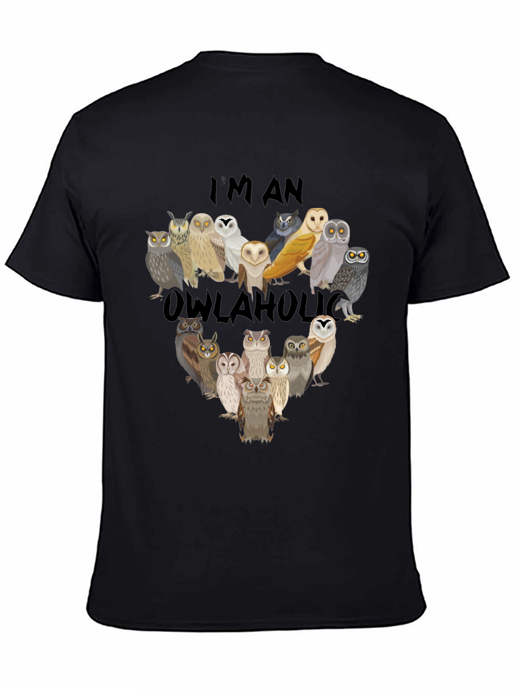 Owl Lover T-Shirt - Im an Owlaholic Graphic Tee