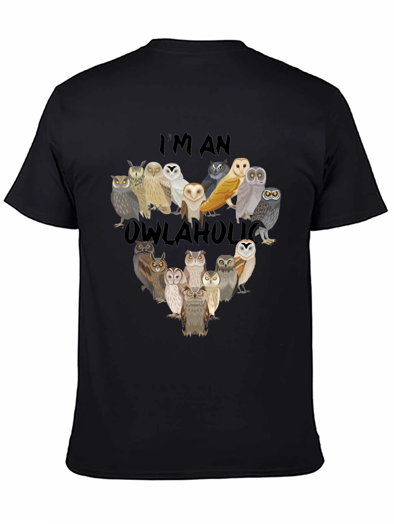 Owl Lover T-Shirt - Im an Owlaholic Graphic Tee