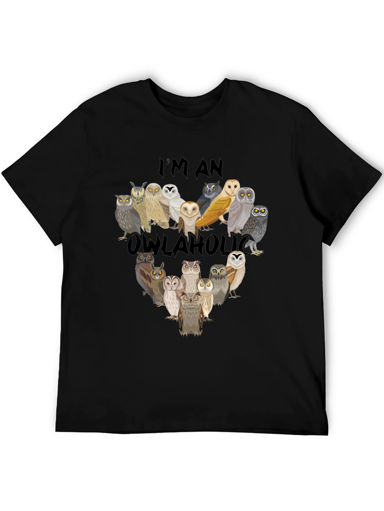 Owl Lover T-Shirt - Im an Owlaholic Graphic Tee