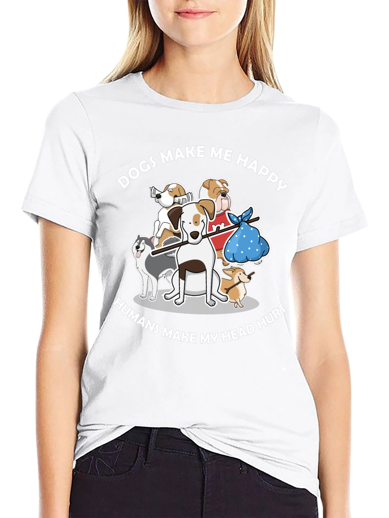 Dogs Make Me Happy T-Shirt
