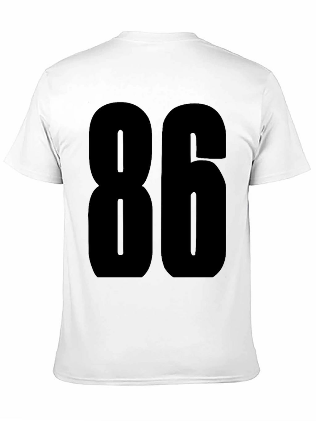 Bold Number 86 Graphic Tee - Black