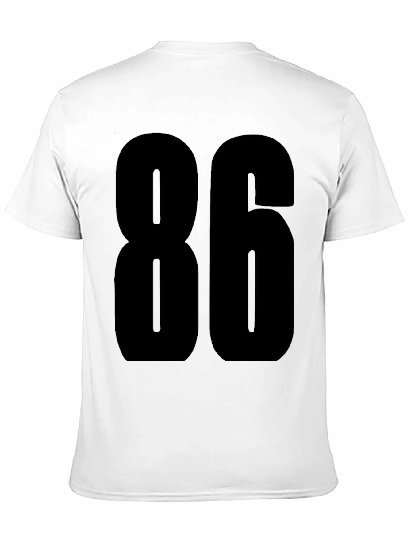 Bold Number 86 Graphic Tee - Black
